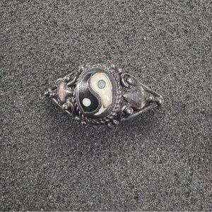 925 Sterling Silver Yin Yang Ring Size 8 | Vintage Style